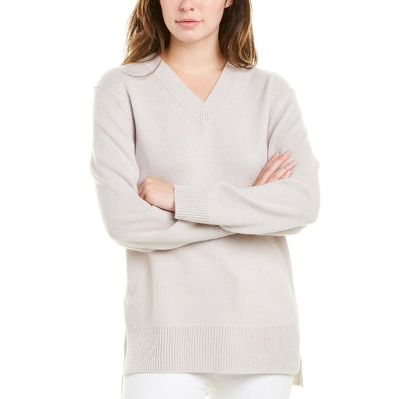 Magaschoni Women's High-Low Cashmere Sweater in Gray